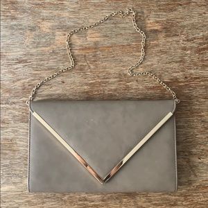 Also gold & taupe clutch / purse